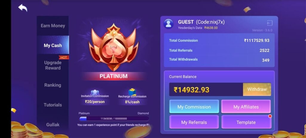 Teen Patti Master Refer and Earn Program